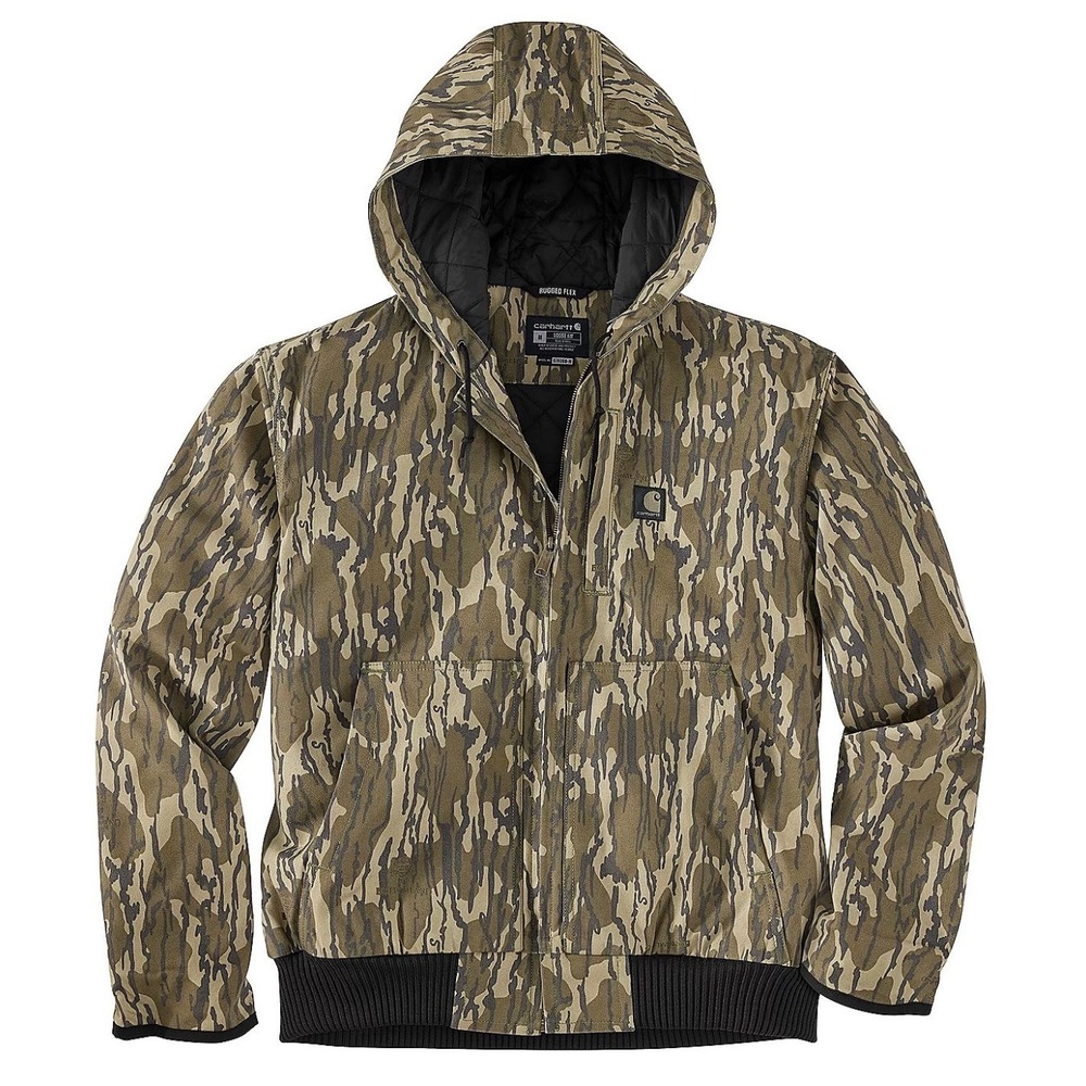 NEW Carhartt Mens XL Rugged Flex Duck Insulated Camo Active Jacket Mossy Oak